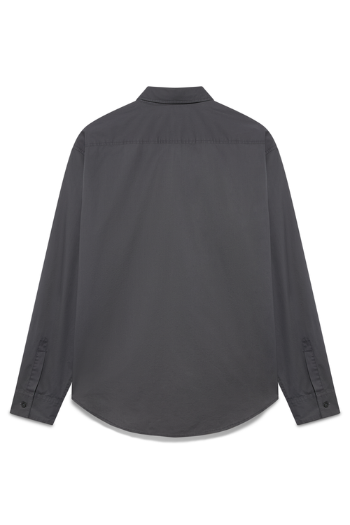 ette x GR10K stone washed drawn dress shirt | charcoal