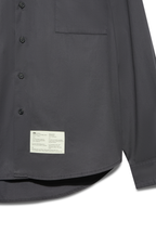 ette x GR10K stone washed drawn dress shirt | charcoal